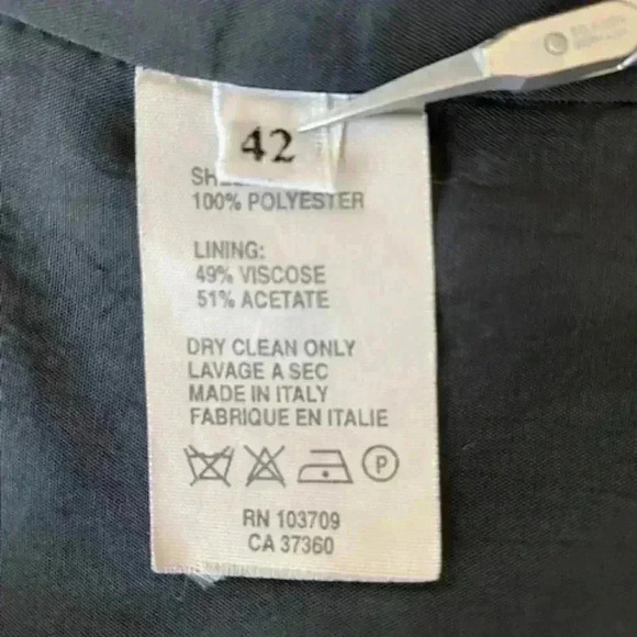 Armani Collezioni Y2K Vintage Jacket 2-Way Zipper Blouson Black Size 42R - Picture 11 of 16